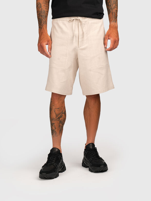 Linen blend shorts - 1