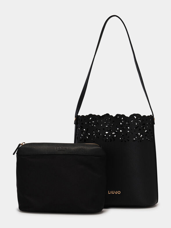 Black bag with laser perforations and case - 1
