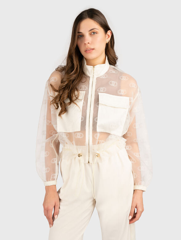 Jacket with sheer effect and pockets - 1