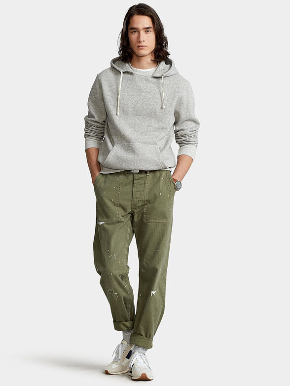 Grey hooded sweatshirt - 2