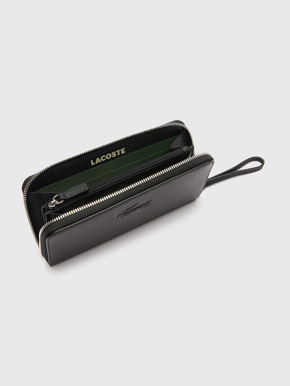 Black wallet with embossed logo detail - 1