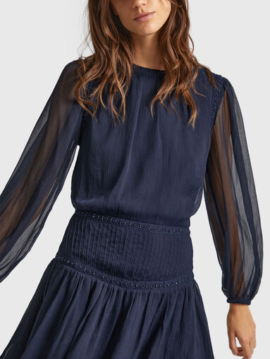 CLEO dark blue mini dress - 3