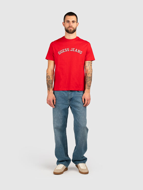 Cotton T-shirt with logo inscription - 2