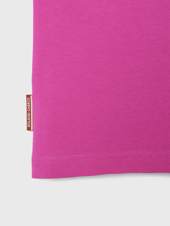 Roland-Garros Edition cotton T-shirt with oval neckline - 4
