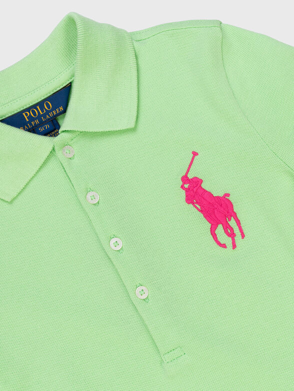 Polo shirt with contrasting logo  - 3