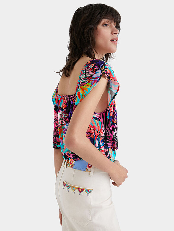 Bodysuit with multicolor print - 4
