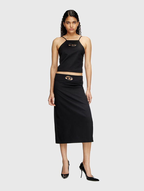 T-WILIT black top with logo accent - 2
