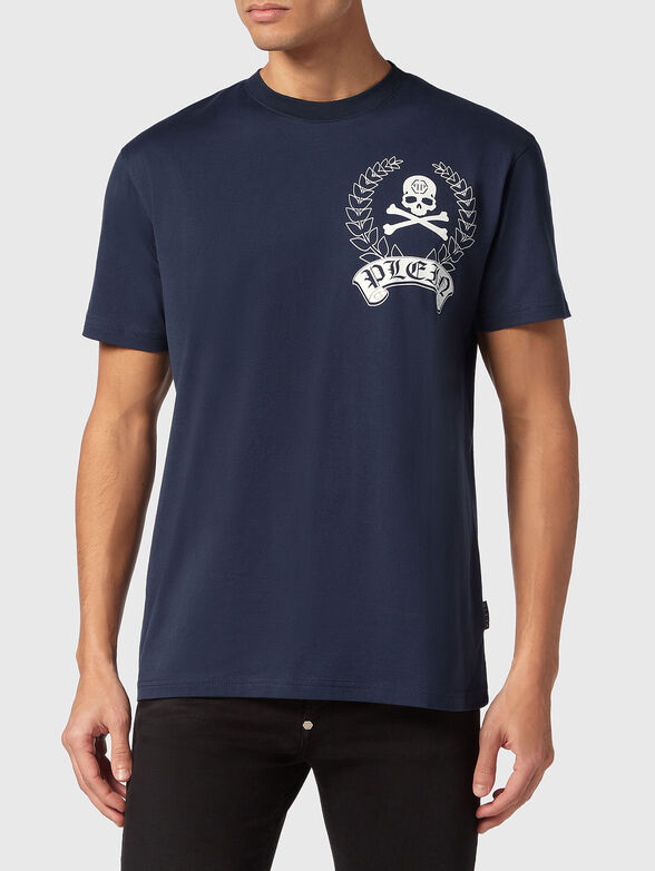 Logo accent T-shirt in beige - 1