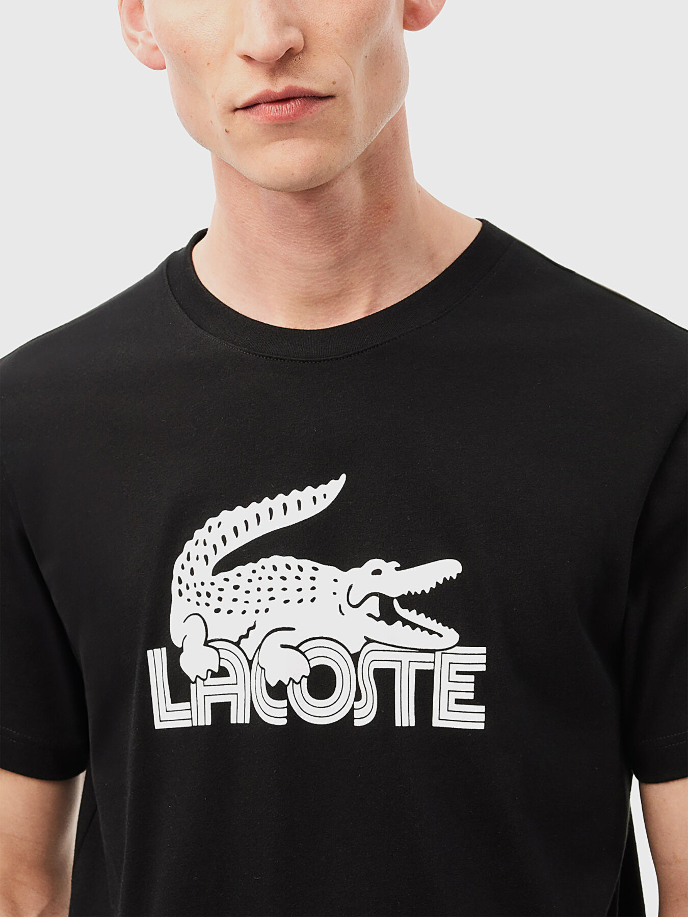T-shirt with logo print brand LACOSTE — Globalbrandsstore.com/en