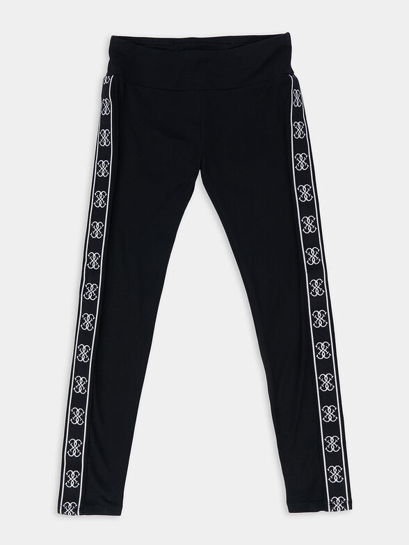 Black leggings with logo detail - 1