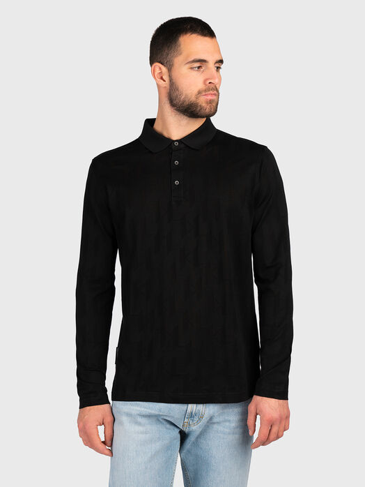 Cotton polo-shirt with long sleeves 