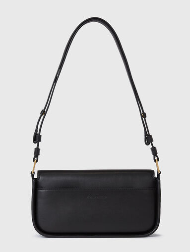 K/SIGNATURE CB black leather bag with gold logo - 3