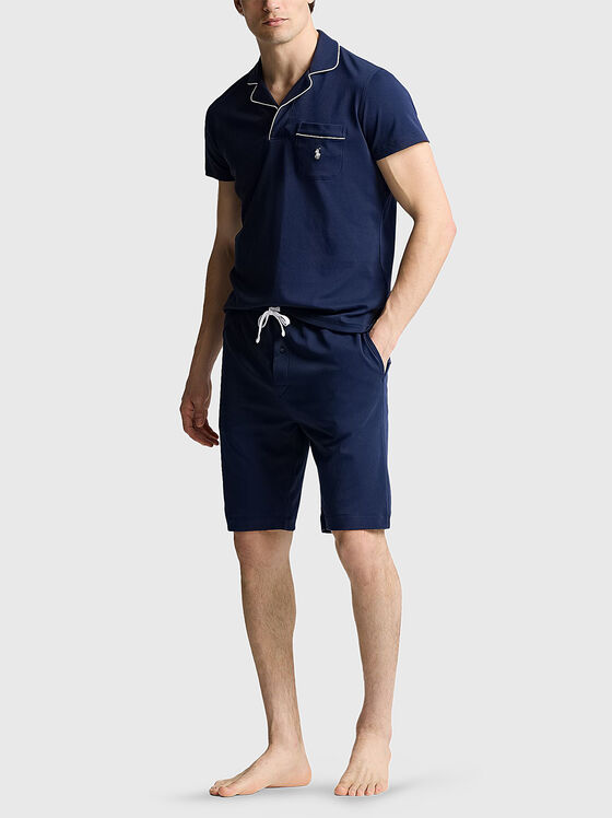 Two-piece pyjamas in dark blue - 1