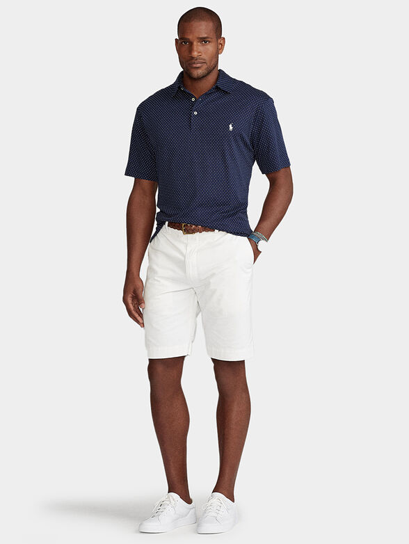 Dark blue polo-shirt with polka-dots - 4