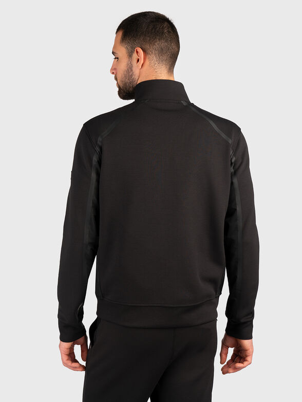 Black sweatshirt with accent zips - 1