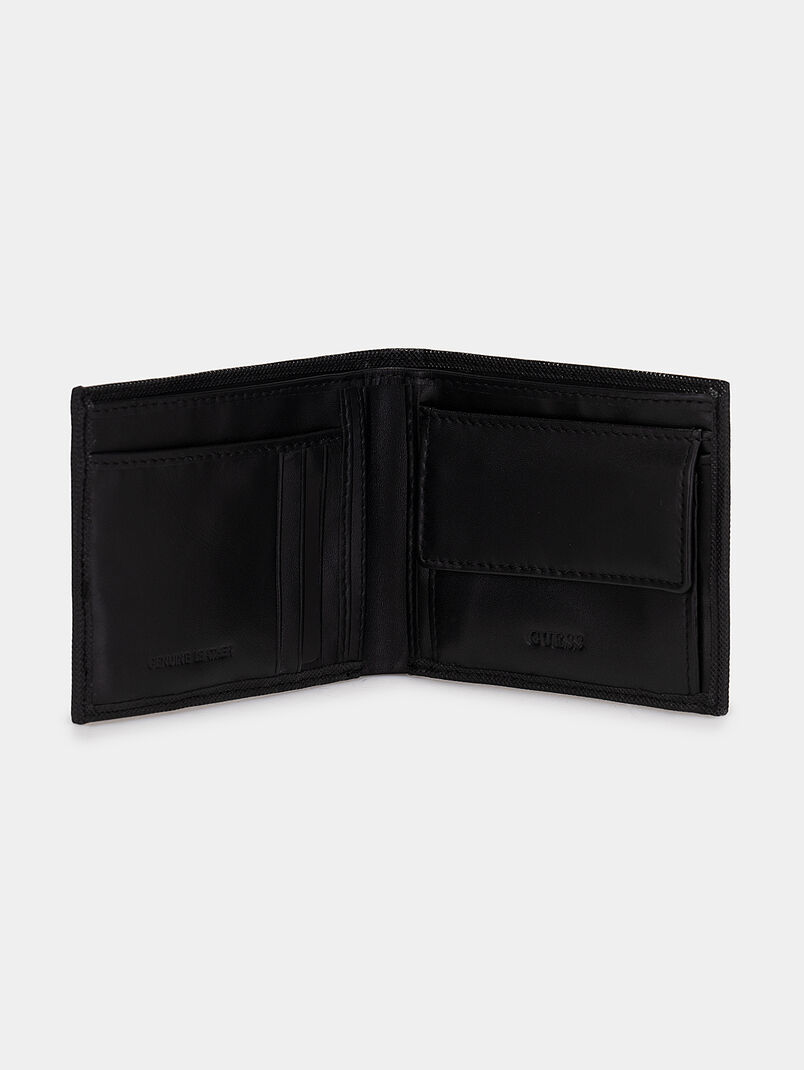 Black wallet with metal logo detail - 3