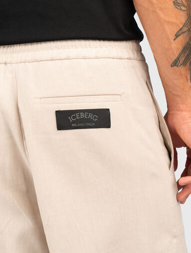 Linen blend shorts - 3
