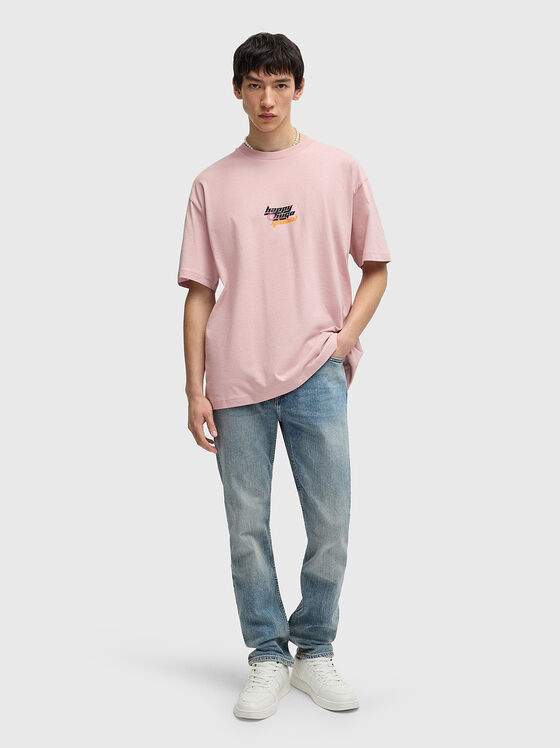 Оувърсайз тениска с овално деколте - 2