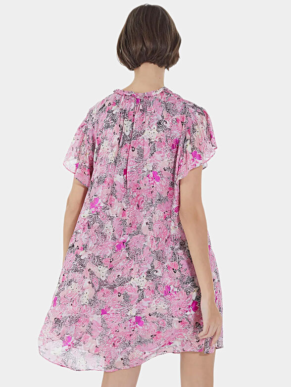 Short dress with floral print - 2