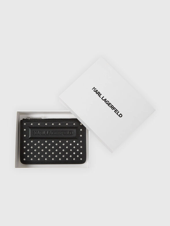 IKON/K eather cardholder with studs - 4