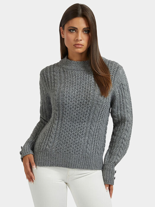 SUZANNE black sweater with lurex threads