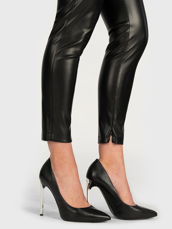 Black leather trousers - 4