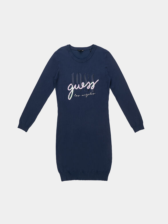 Dress with sequin logo - 1
