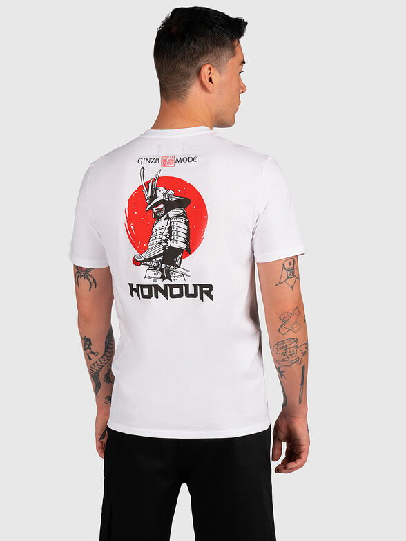 White cotton -shirt with print - 2