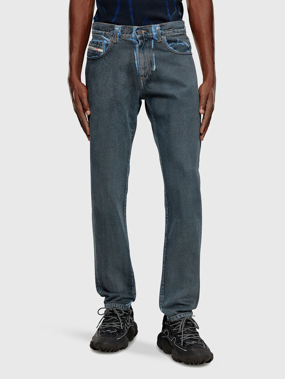 Slim fit jeans with contrasting elements - 1