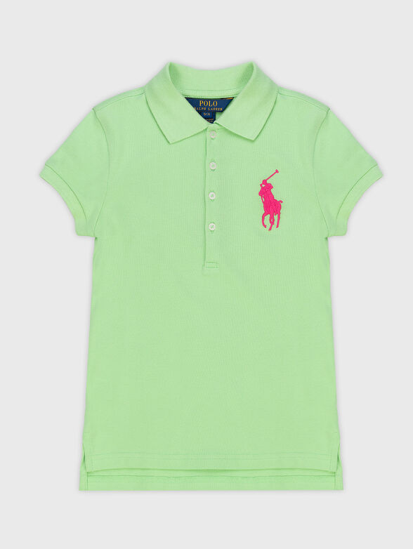Polo shirt with contrasting logo  - 1