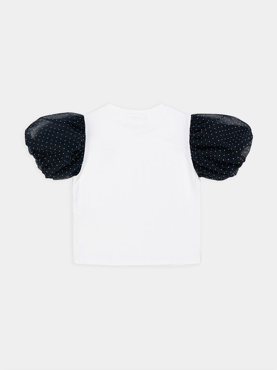 T-shirt with accent short sleeves - 1