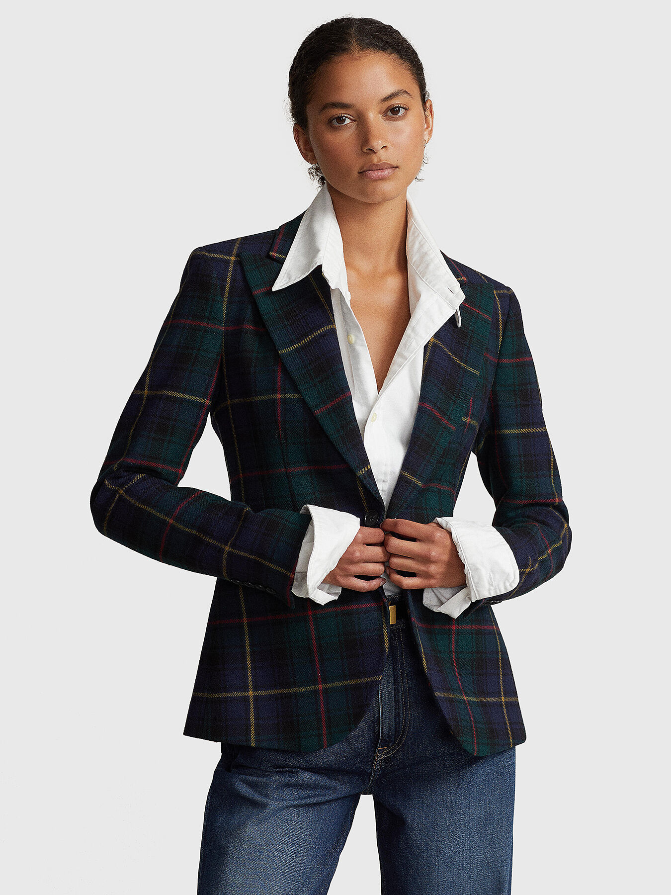 Ralph lauren check blazer store