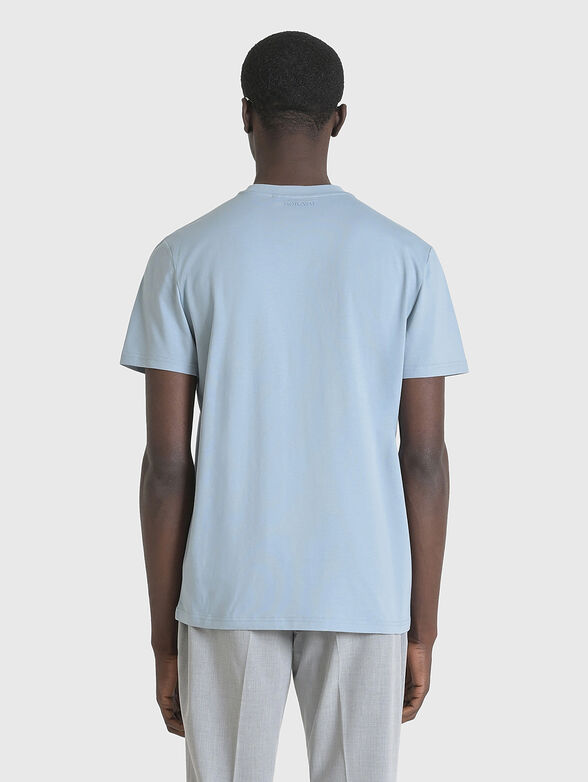 Black T-shirt with embossed print  - 2