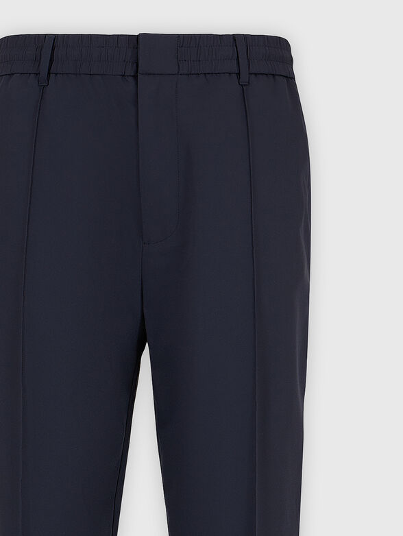Dark blue trousers with an edge - 2