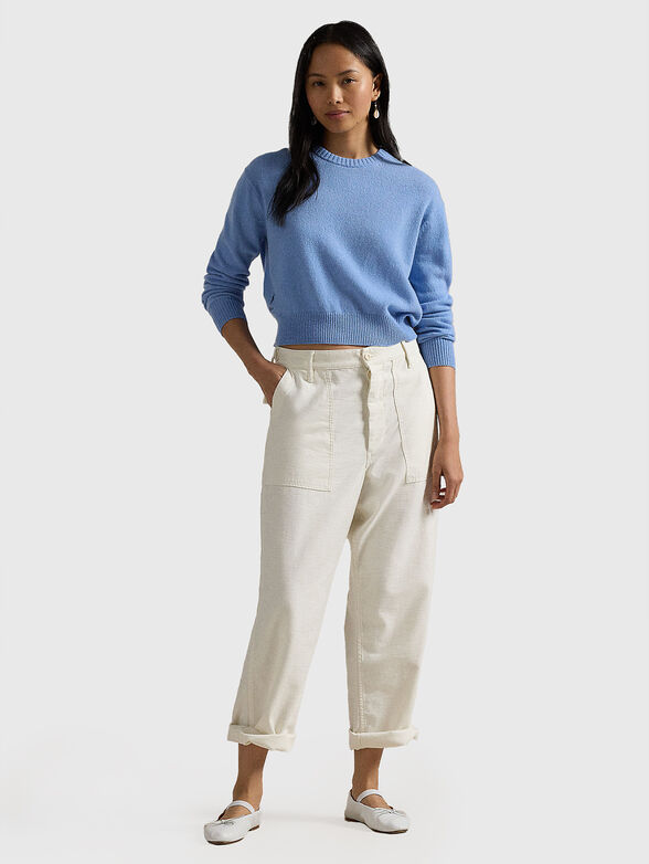 Blue wool blend sweater - 2