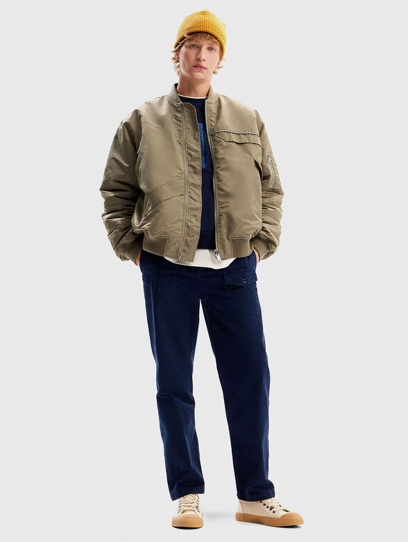 Bomber jacket in green color - 2