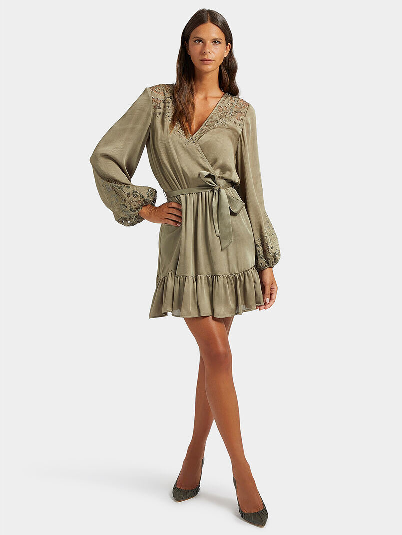 ADORA green dress with ribbon - 3