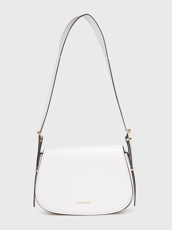 Black leather bag with logo - 1