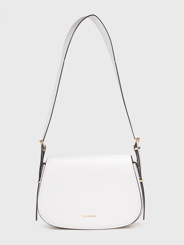 Black leather bag with logo - 1