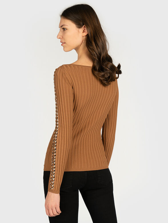Black sweater DIANE with chain detail - 3