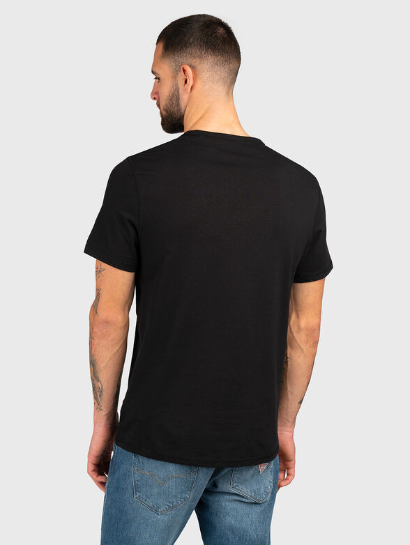 Cotton T-shirt with triangular logo - 3