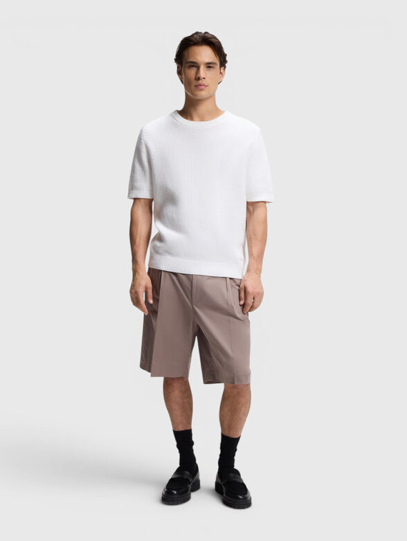 Short-sleeved cotton sweater - 2