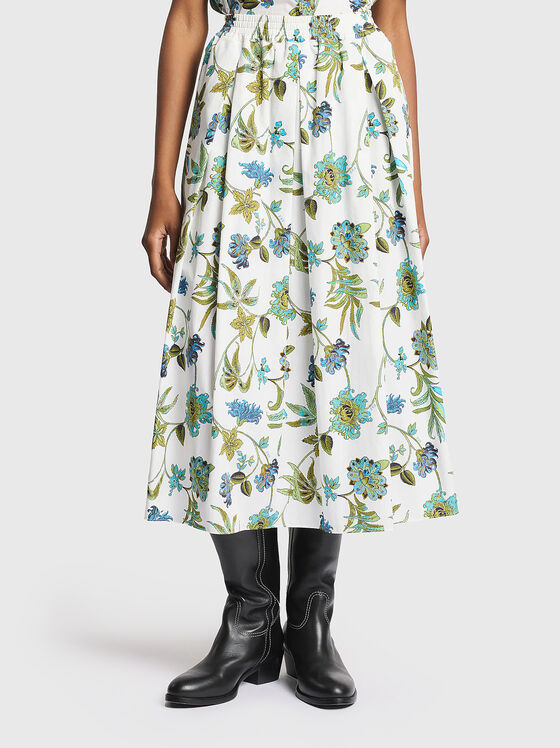 Skirt with floral print - 1