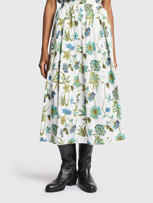 Skirt with floral print - 1