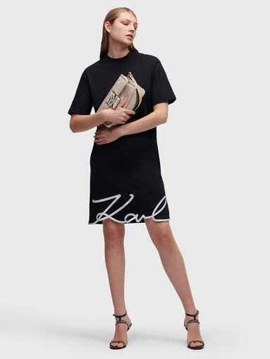 Dress in black color with logo accent - 5