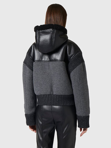 Padded bomber jacket with hood - 3