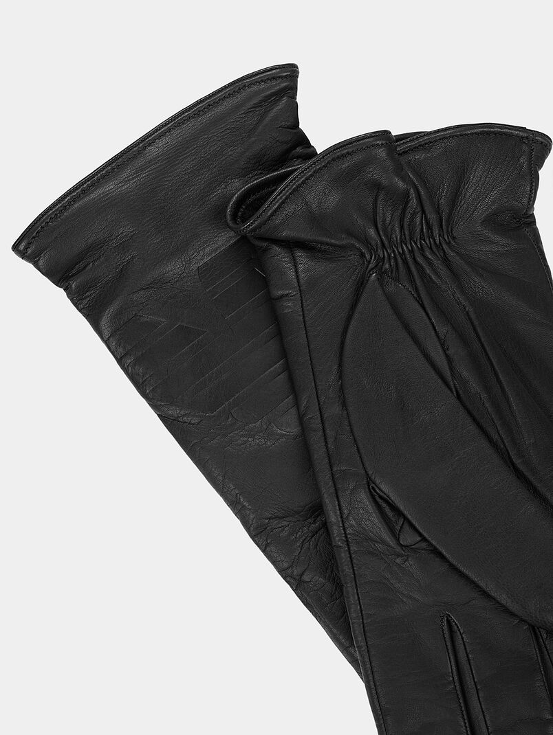 Leather gloves in dark brown - 3