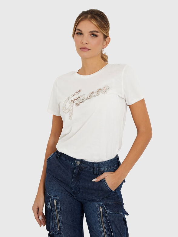 Embellished logo T-shirt - 1