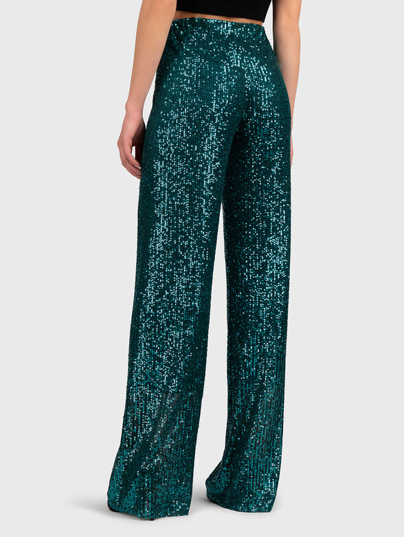 High-waisted trousers with sequins - 2