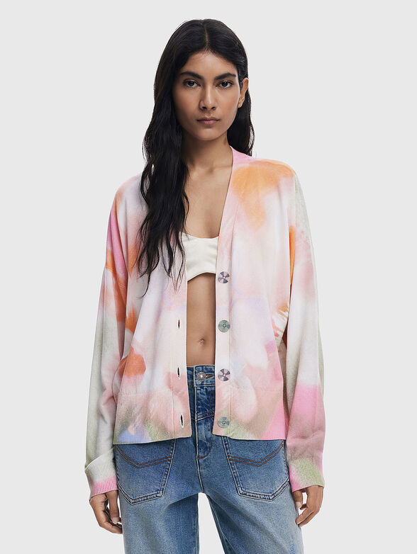 Cardigan with abstract print - 1